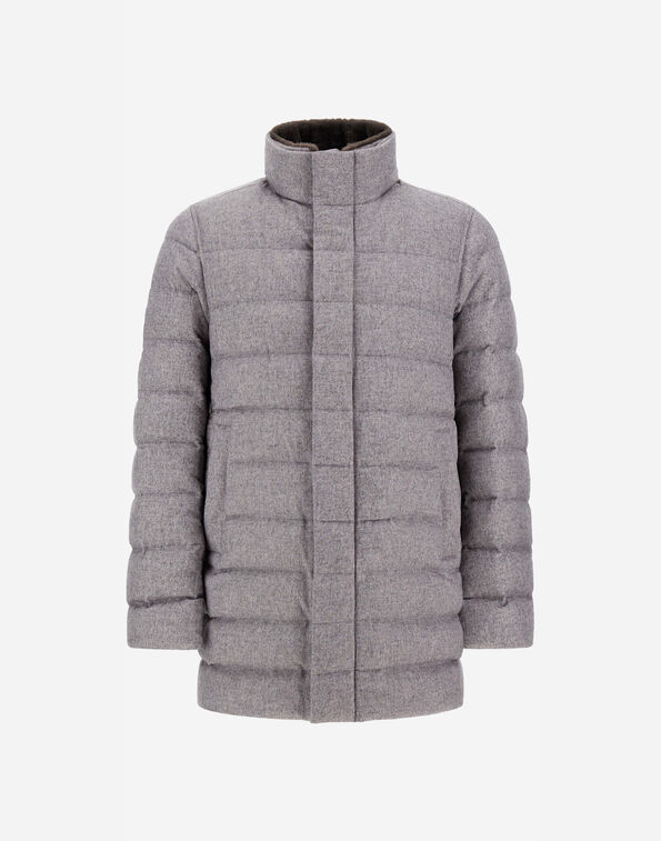 CARCOAT IN CASHMERE, SILK AND MONOGRAM Herno Herno CARCOAT IN CASHMERE, SILK AND MONOGRAM Grey PI001310U380879430