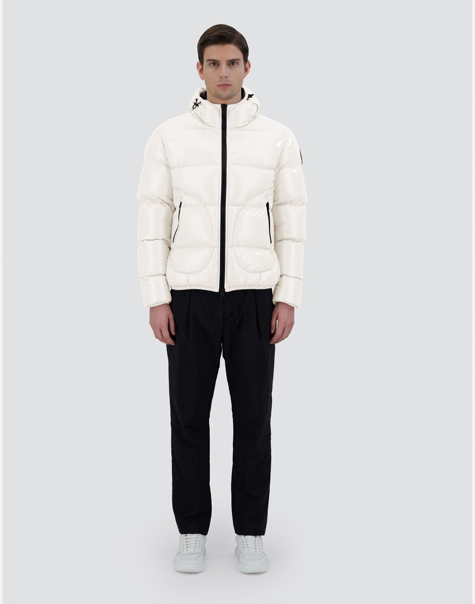 BOMBER JACKET IN GLOSS in White for Men Herno