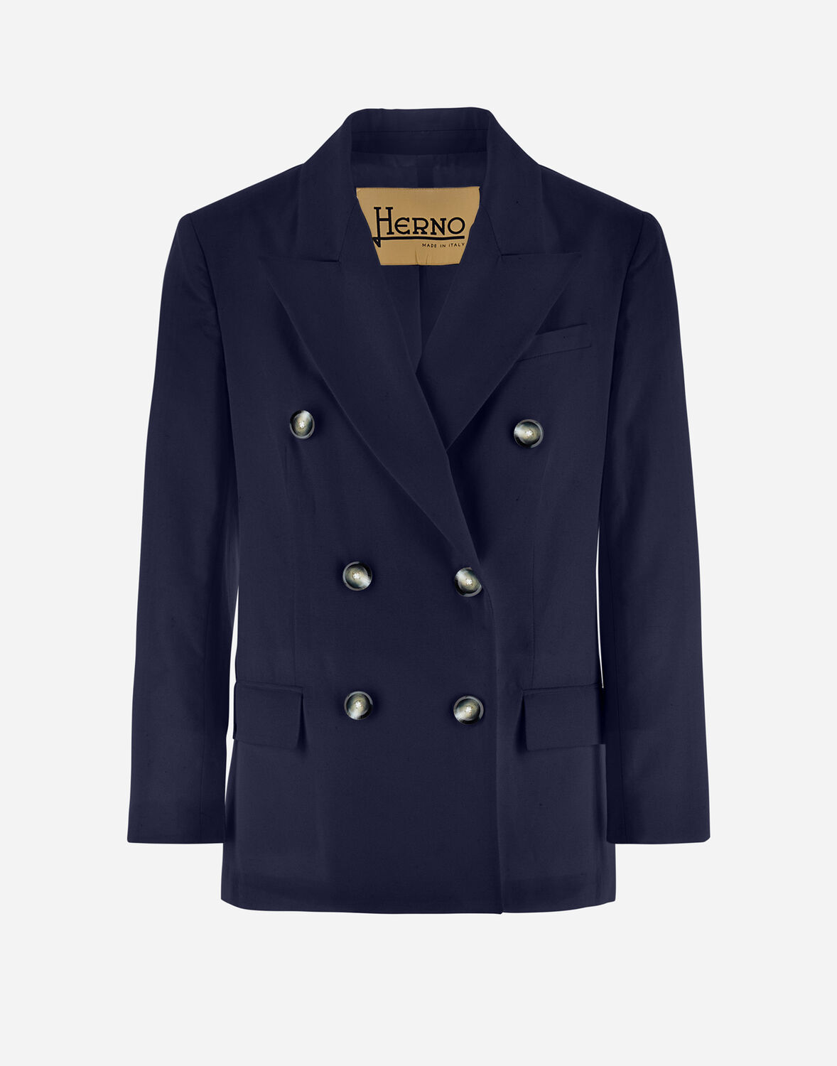 Herno Light リネン ジャケット In Navy Blue