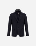 Herno RESORT BLAZER IN CASHMERE SILK Navy Blue GA00020UR380879200