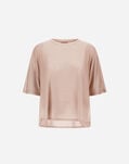 Herno T-SHIRT IN LIGHT SILK & WOOL Light Pink JG000259D520994002