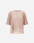 Herno T-SHIRT IN LIGHT SILK & WOOL Light Pink JG000259D520994002