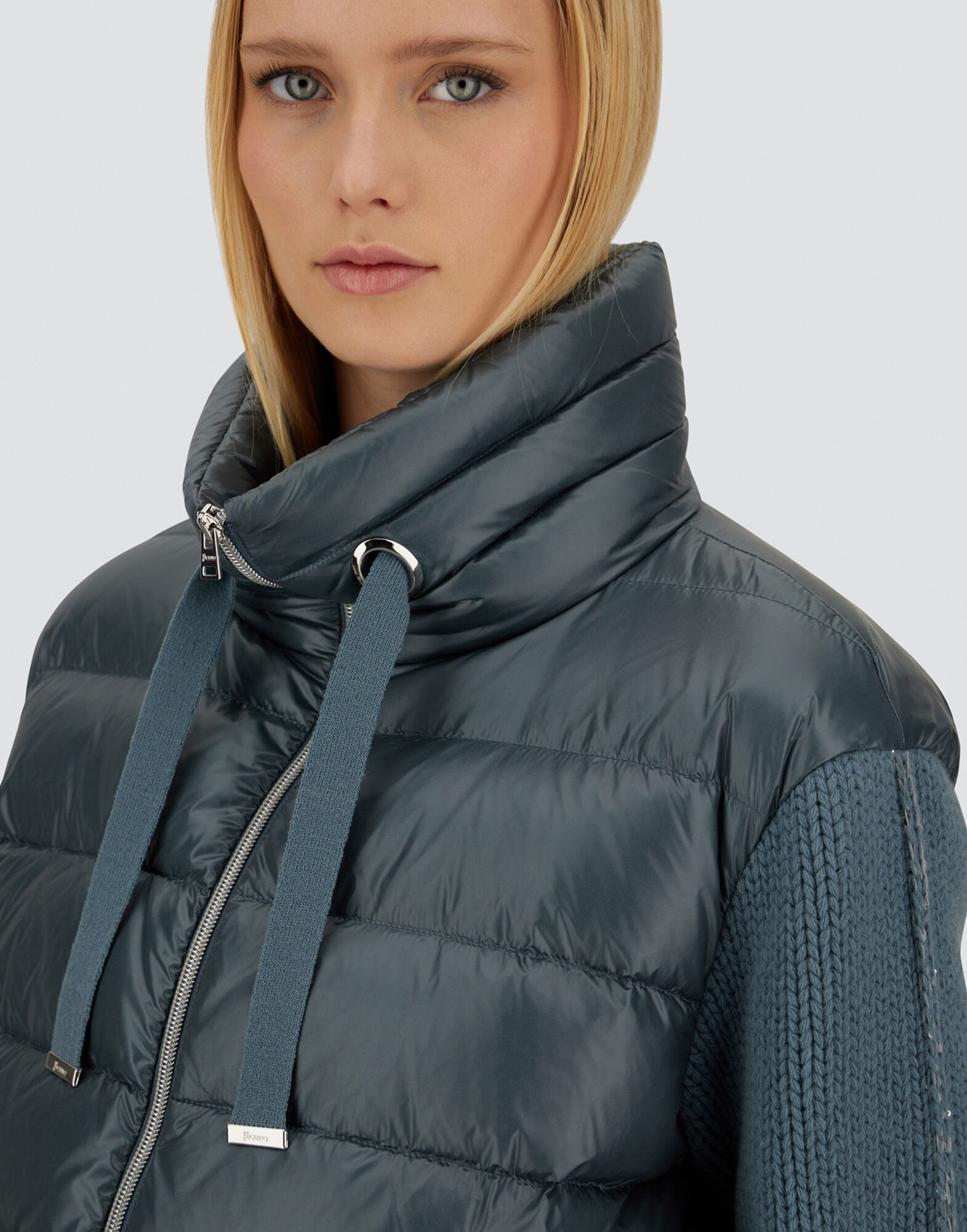 HERNO リゾート ニット&ナイロンウルトラライト ジャケット レディース リゾート ニット&ナイロンウルトラライト ジャケット