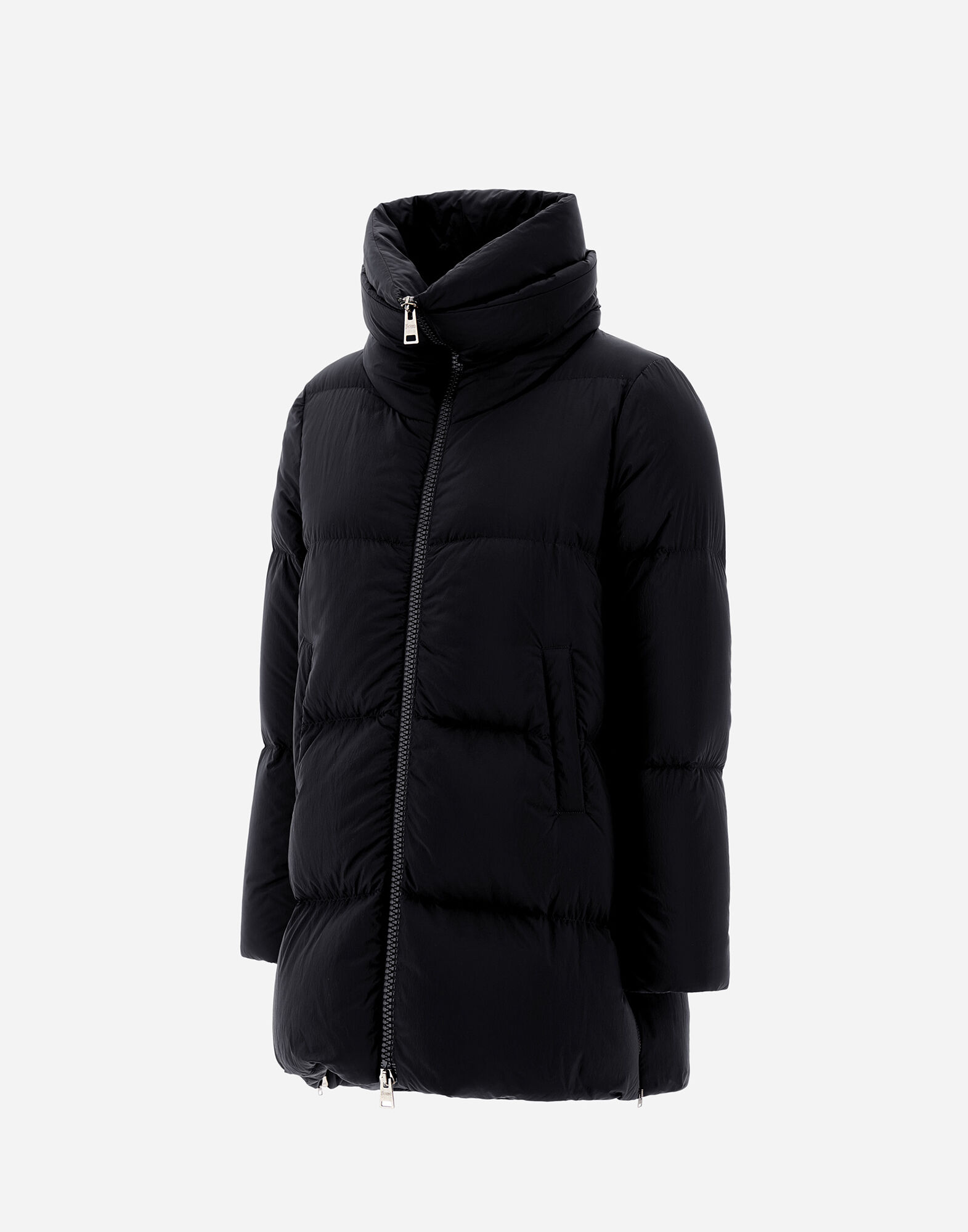 レディース エコアージュ Aシェイプ コート ブラック | Herno® (ヘルノ)