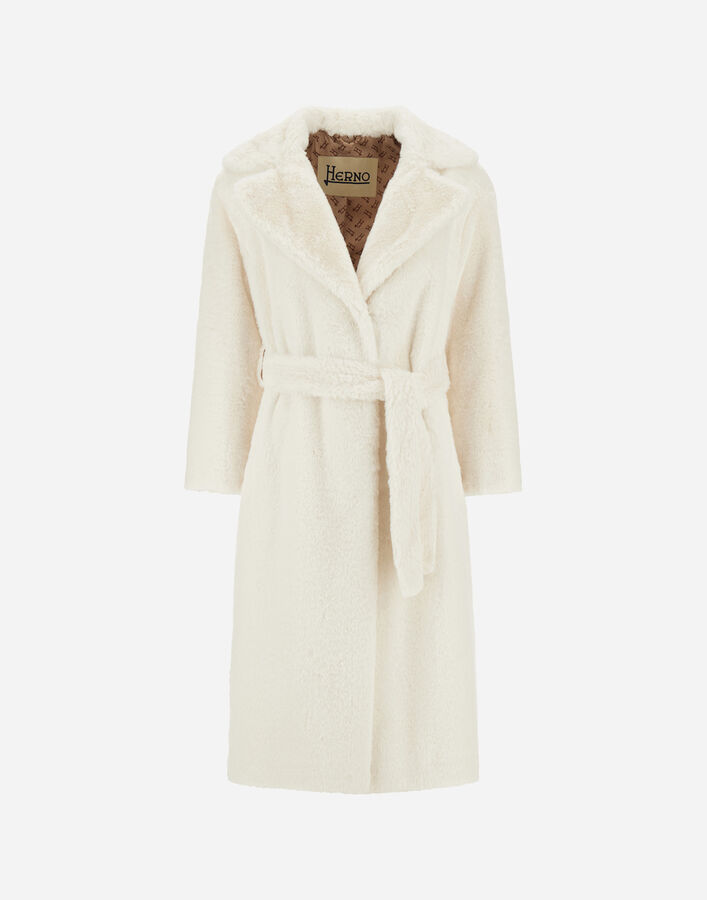 Herno COAT IN SOFT ALTERNATIVE FUR White CA000586D124221000