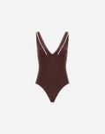 Herno RESORT ONE-PIECE SWIMSUIT IN COMFORT LYCRA Dark Chocolate CST0006DR521118810