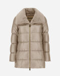 Herno A-SHAPE JACKET IN NYLON ULTRALIGHT AND NEW LADY FAUX FUR Chantilly PI001944D12017Z1985