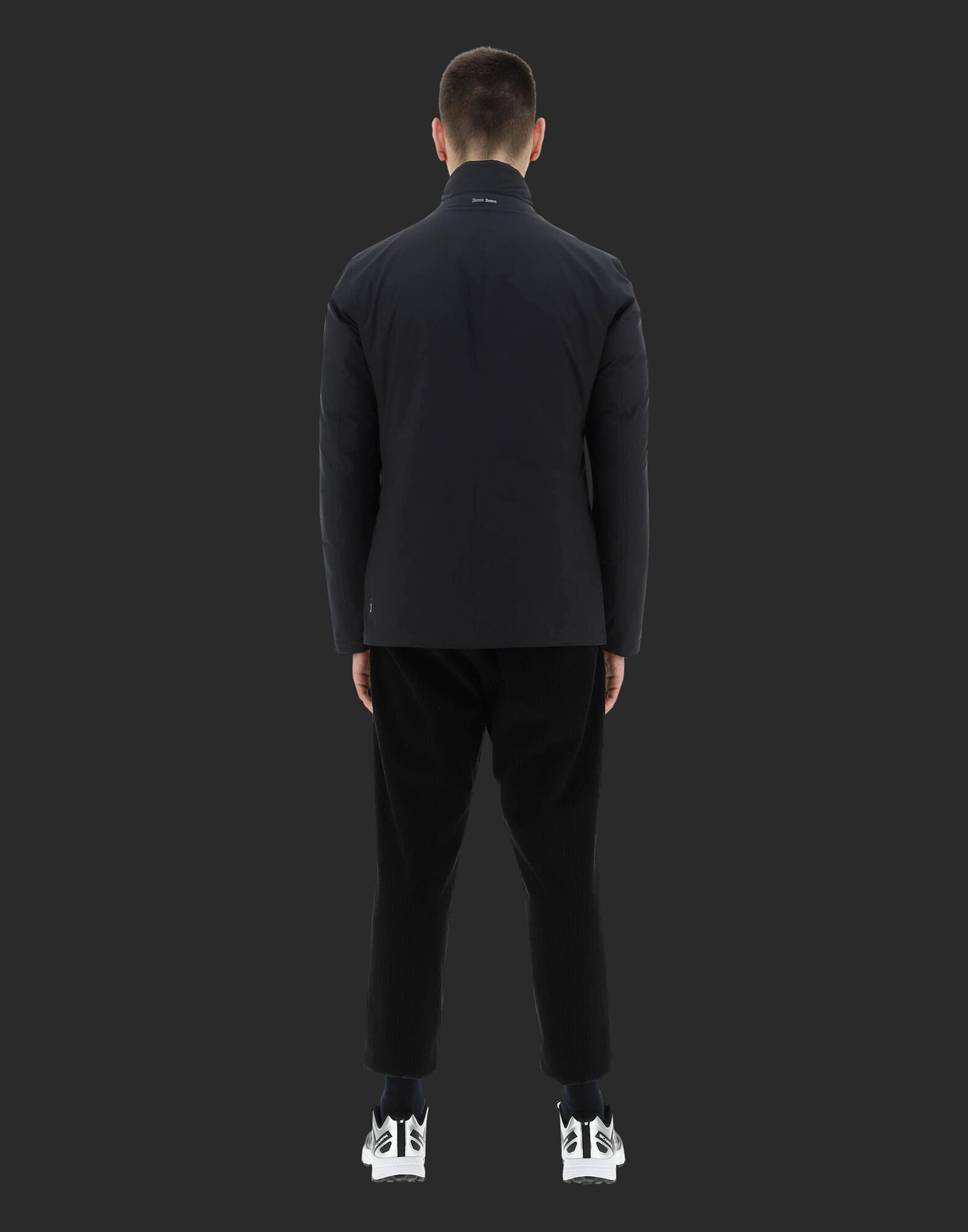 メンズ GIACCA IMBOTTITA PIUMA HERNO LAMINAR UOMO ブラック