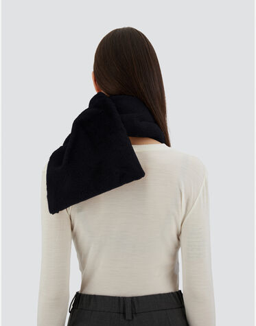 レディース ソフトフェイクファー＆ナイロン ウルトラライト マフラー  