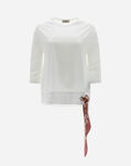 Herno T-SHIRT IN SUPERFINE COTTON STRETCH WITH BUBBLE SCARF White JG000189D520031000