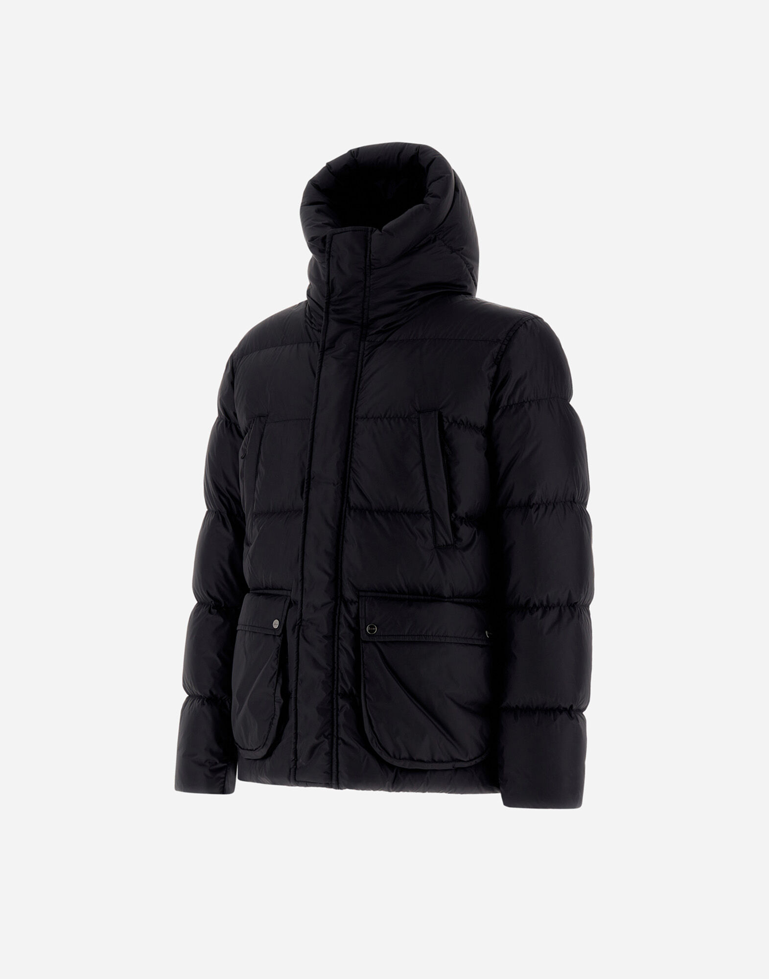 美品　HERNO（ヘルノ）ナイロン ジップアップジャケット　ブラック　50 XL HERNO (ヘルノ) GA0069U Stretch Nylon Jacket (ストレッチ
