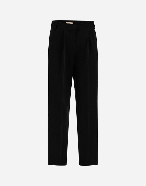 Herno FLUID TWILL TROUSERS Black PT000276D12964S9300
