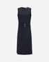 Herno DENIM-EFFECT COTTON DRESS Navy Blue AB000047D132679200