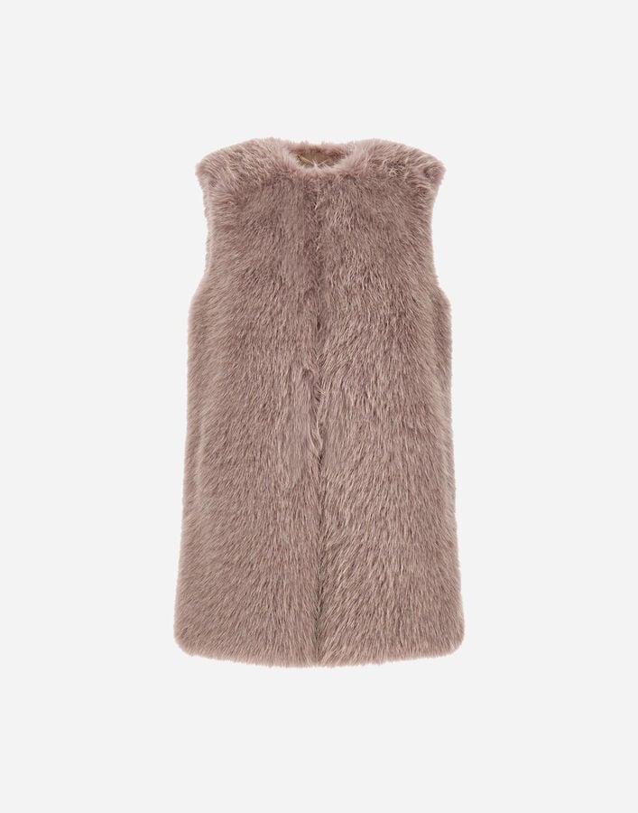 RESORT VEST IN FULLNESS FAUX FUR Herno Herno RESORT VEST IN FULLNESS FAUX FUR Light Lilla GC00065DR126274400