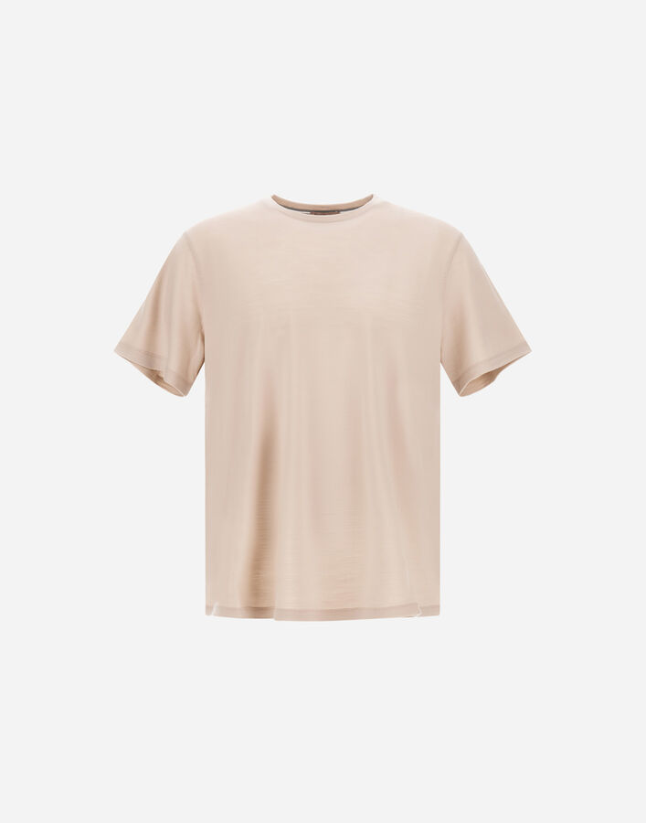 Herno RESORT T-SHIRT IN SOFT WOOL JERSEY Chantilly JG00036UR520681985