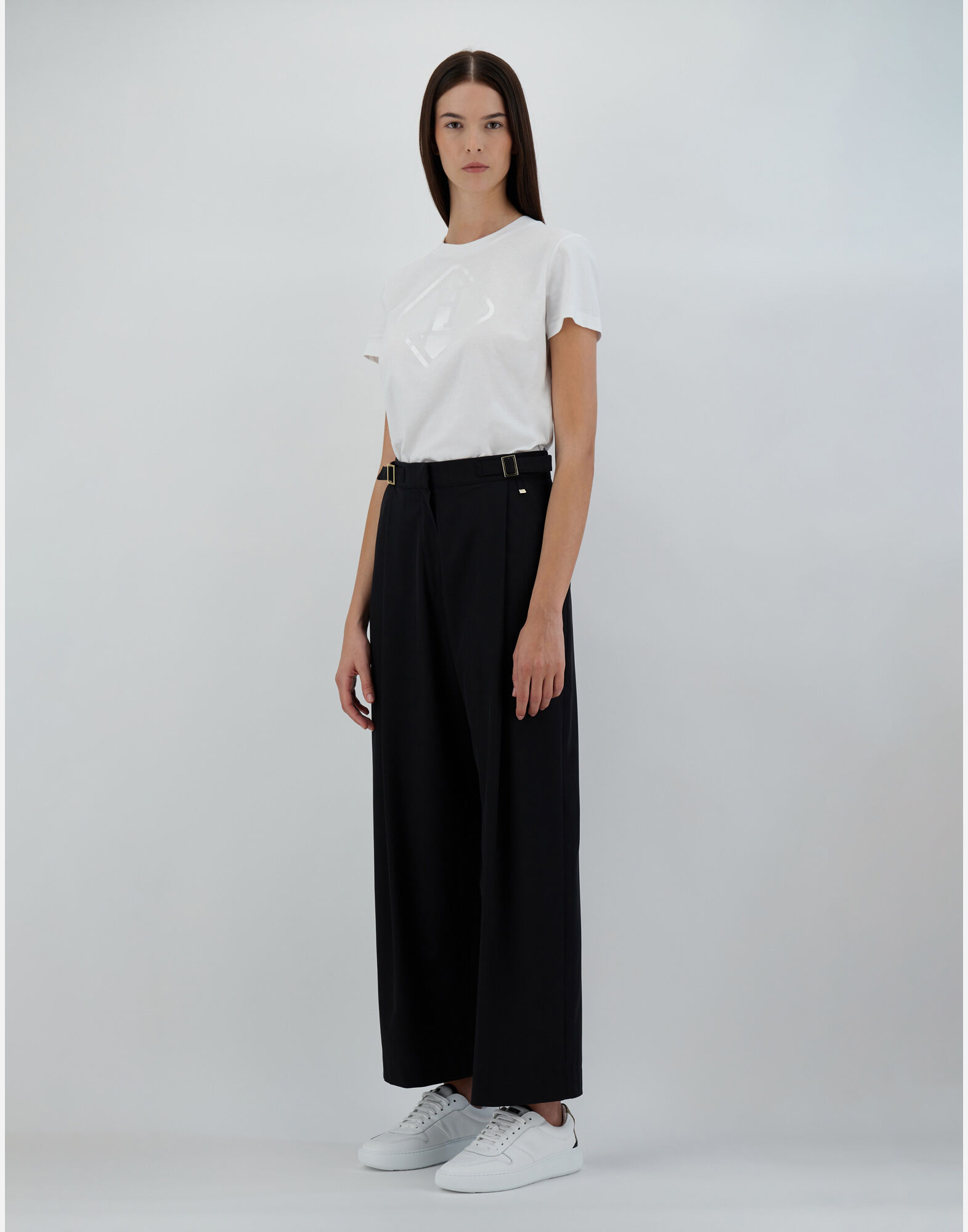 レディース PANTALONE DONNA STUCTURED NYLON HD ブラック | Herno® (ヘルノ)