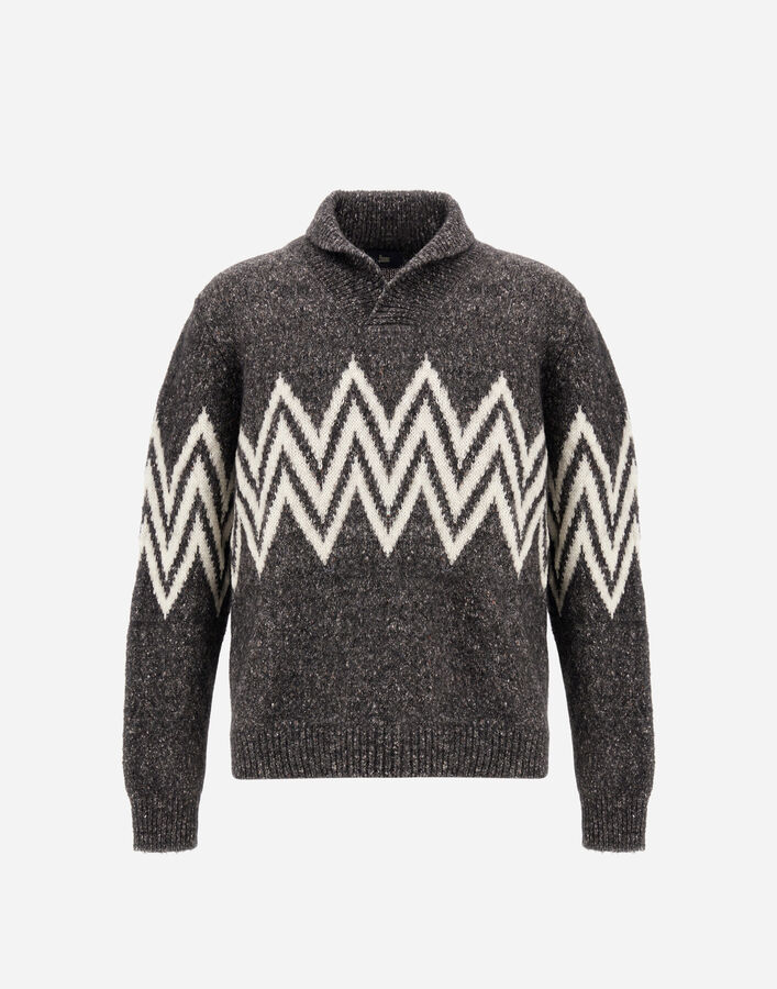 Herno SWEATER IN MELANGE WOOL BLEND Iron MG000188U702959487