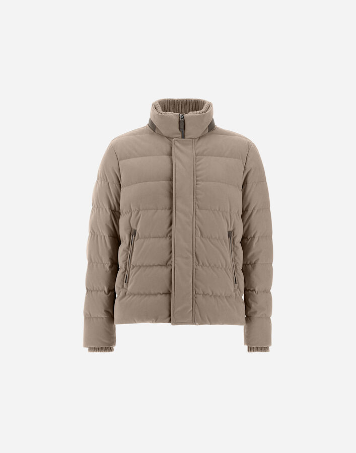 Herno SUEDE EFFECT BOMBER JACKET Dove Grey PI0015UNW124542600