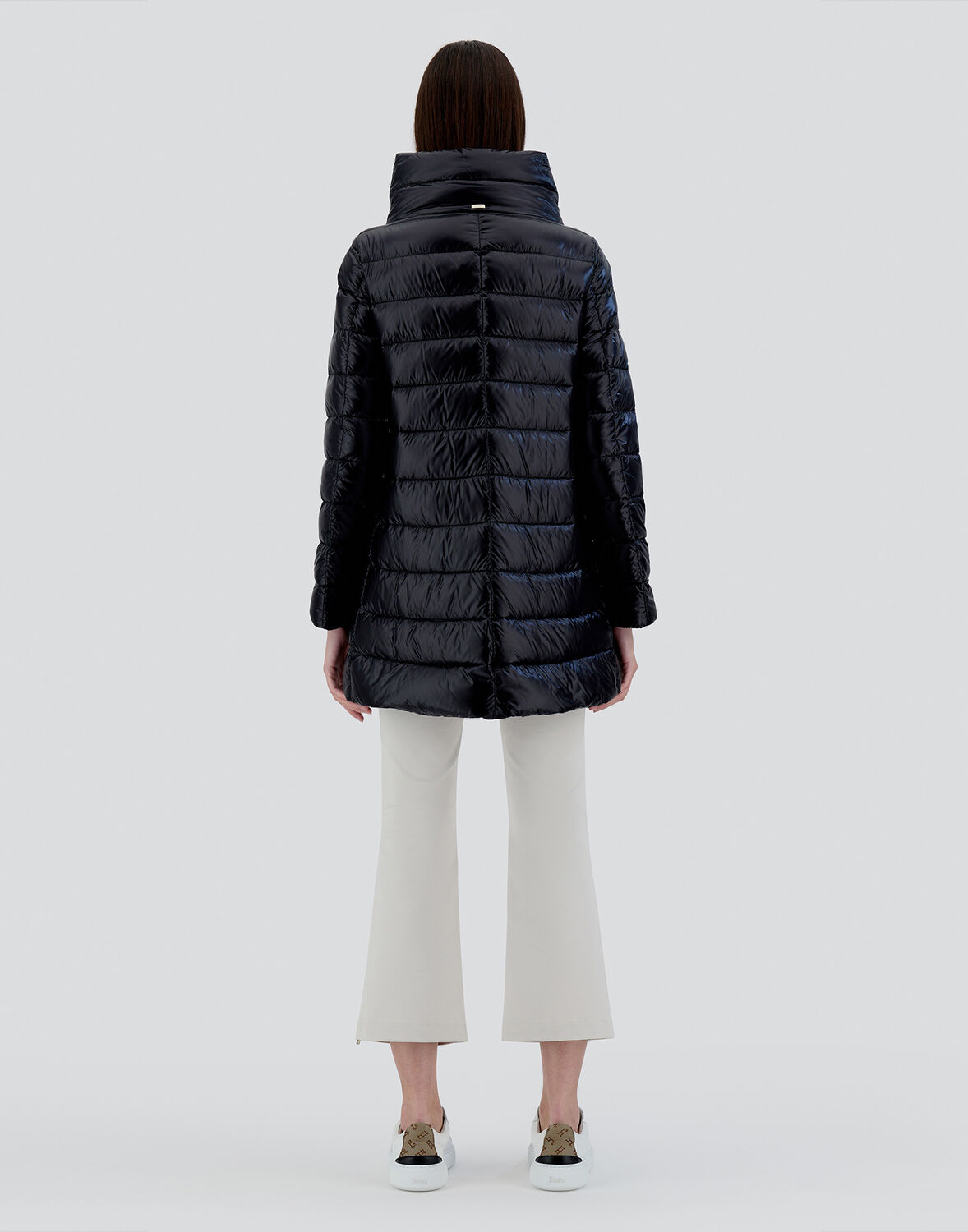 Herno Black 200 G Ultralight Nylon Amilia Coat In Black