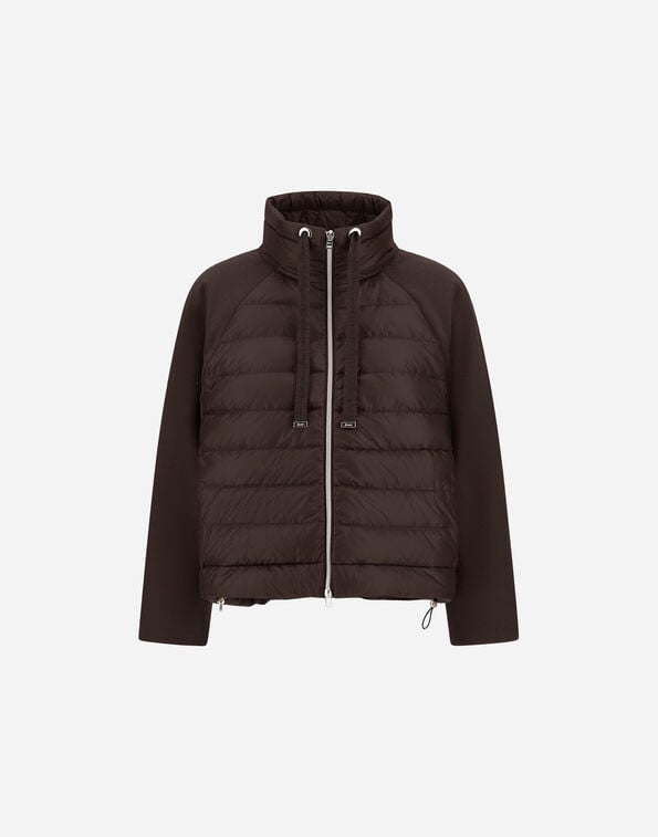 Herno RESORT JACKET IN CASHMERE-FEEL FLANNEL AND NYLON ULTRALIGHT Dark Chocolate PI00188DR129348810