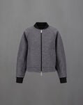 Herno LAMINAR TECHNICAL WOOL AND EXTRA LIGHT STRETCH PADDED BOMBER JACKET Grey GI00135DL12845S9430