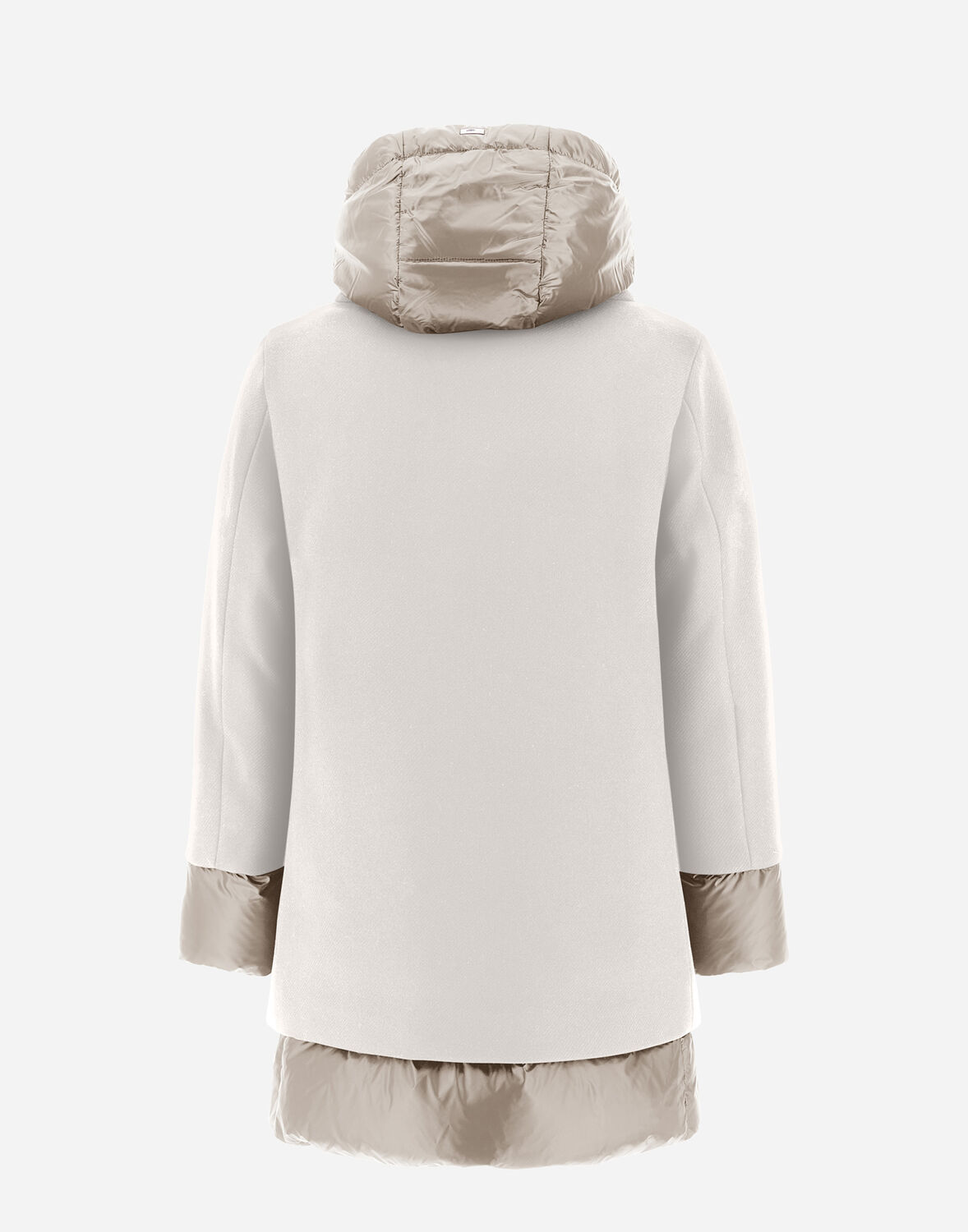 Herno A-shape Jacket In Ecowool And Nylon Ultralight In Chantilly