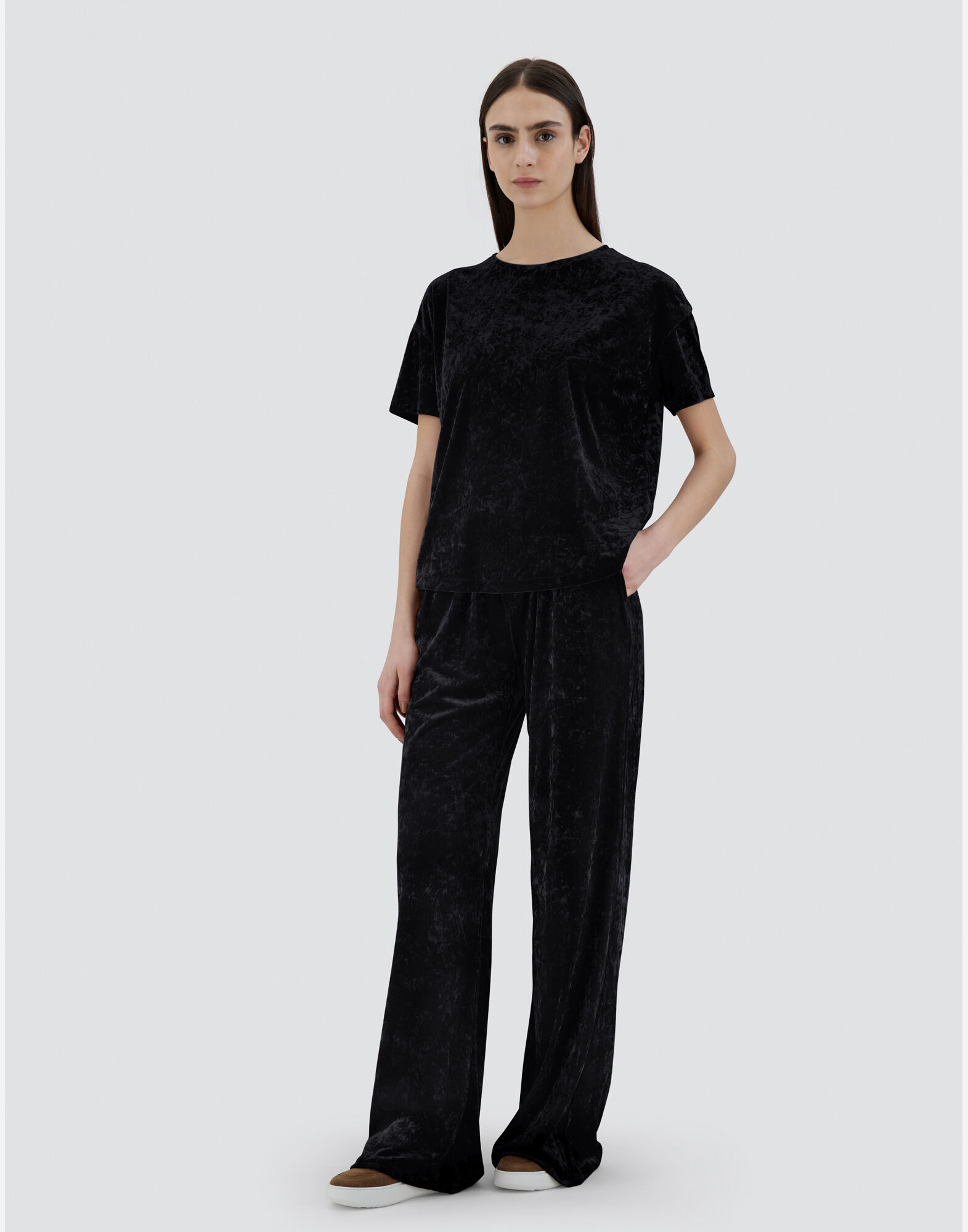 Black velvet tee shirt clearance