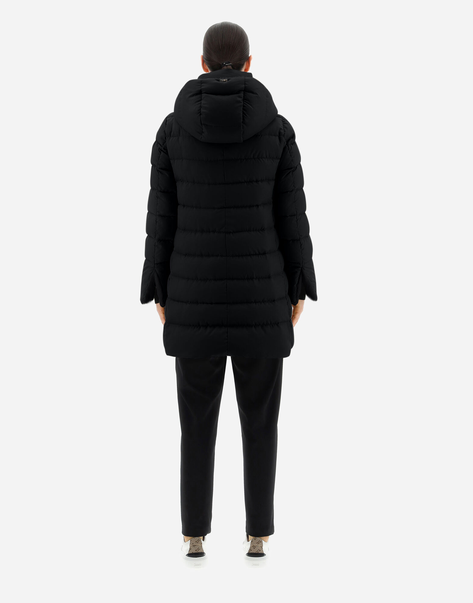 ARENDELLE AND LADY FAUX FUR A LINE JACKET in Black for Women Herno