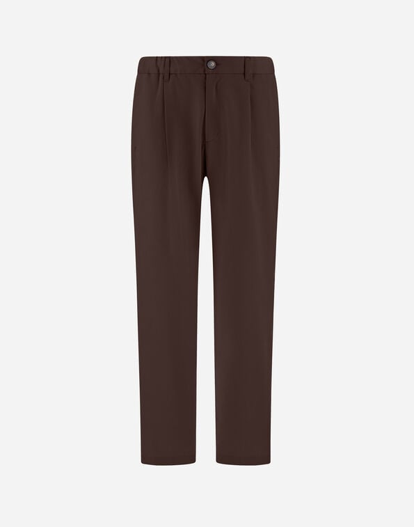Herno TROUSERS IN COTTON GABARDINE STRETCH Brown PT000186U13286S8800