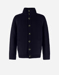 Herno RESORT BOMBER JACKET IN INFINITY WOOL Navy Blue MC00027UR700479200