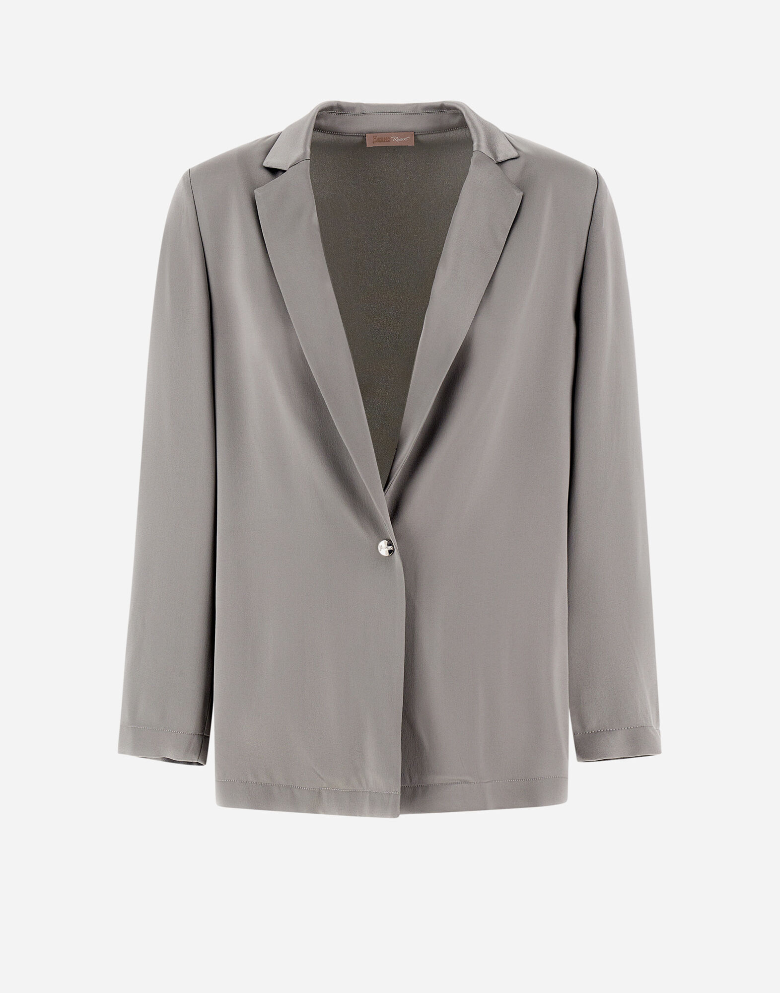 Grey satin blazer 2025