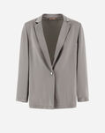 Herno RESORT BLAZER IN SATIN EFFECT Light Grey GA00006DR125469433