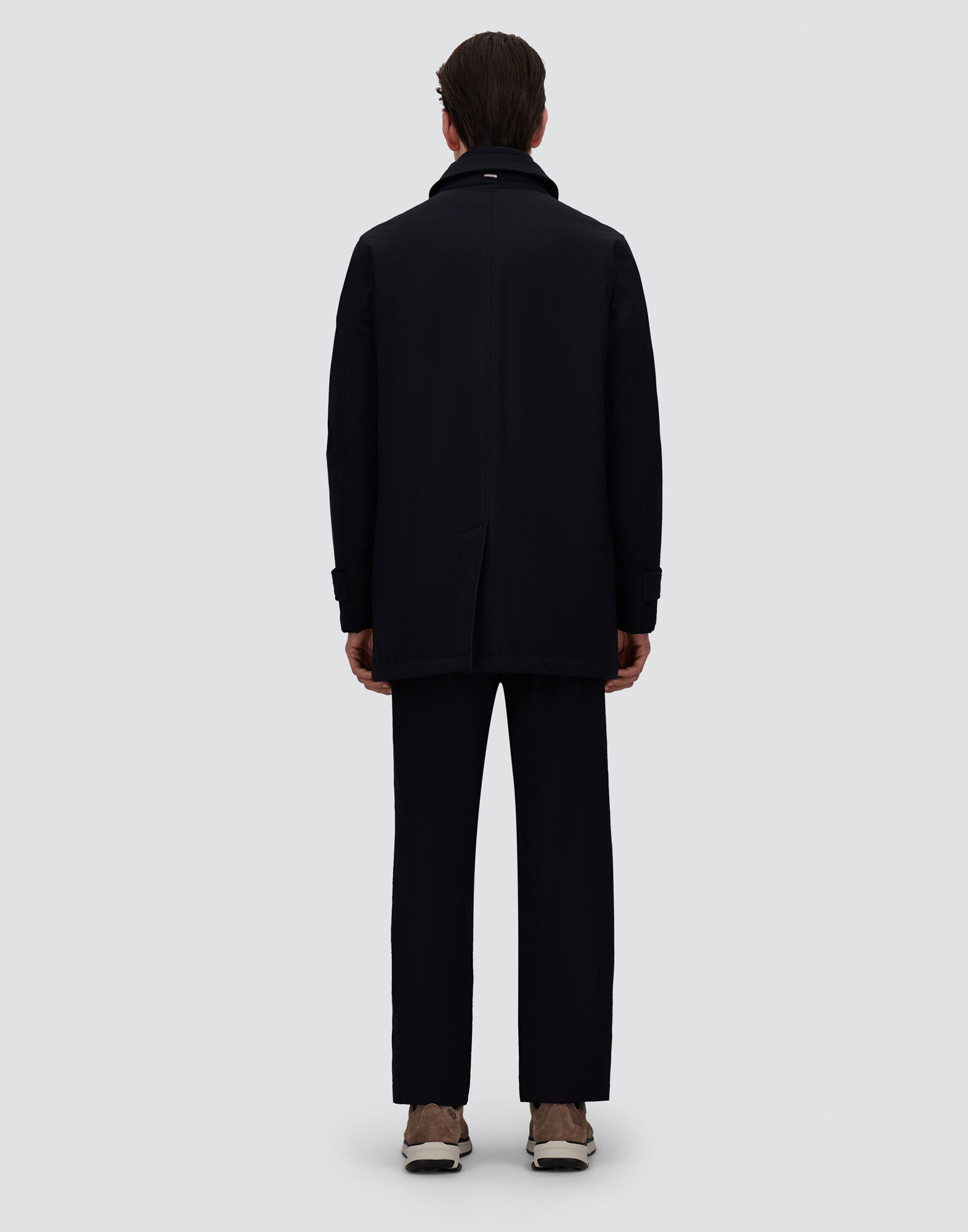 メンズ ワシントン レインコート ネイビーブルー | Herno® (ヘルノ)