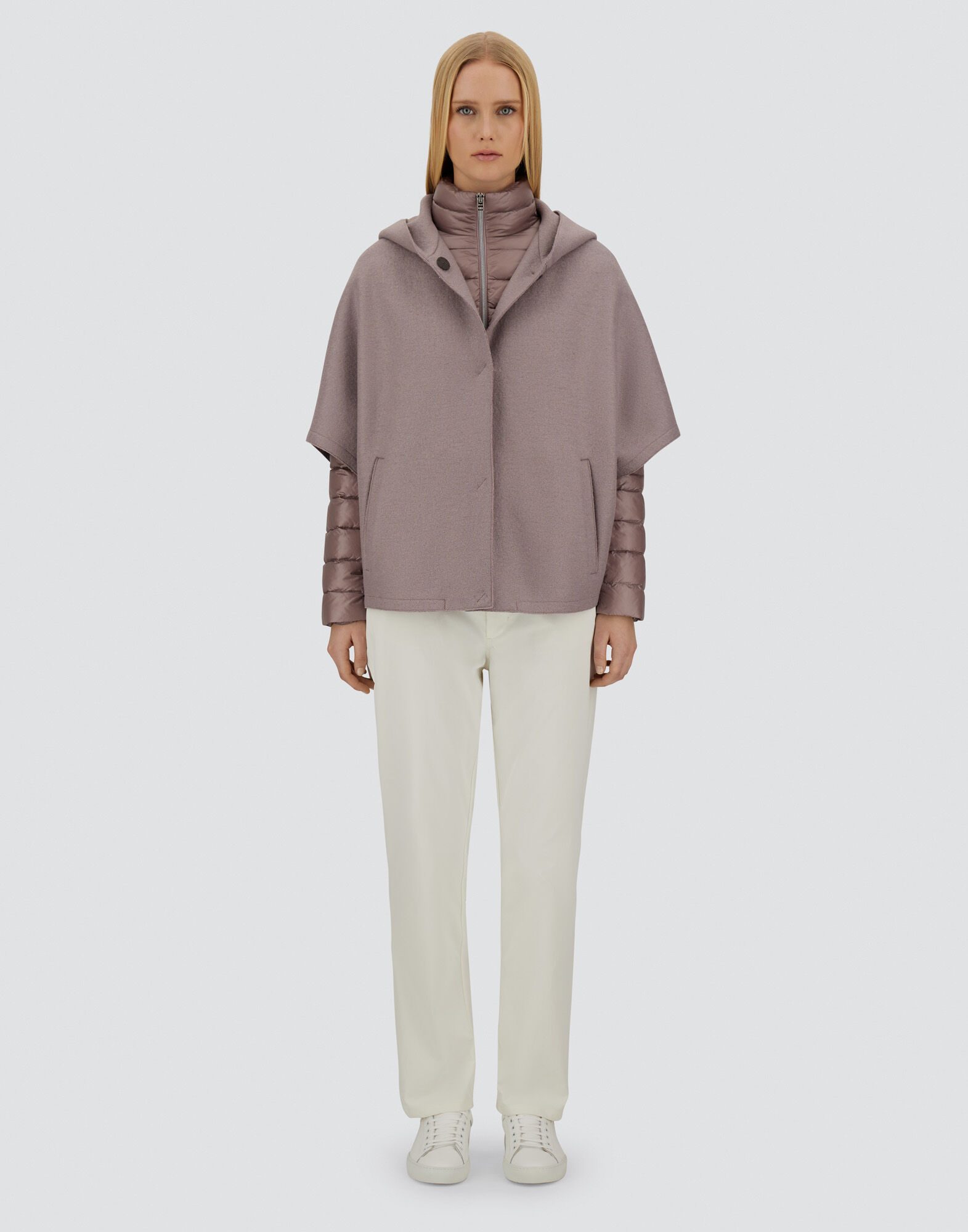 レディース RESORT CAPE IN FELTED WOOL & NYLON ULTRALIGHT