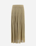 Herno VISCOSE LUREX PLISSÉ SKIRT Golden GN000018D760358150