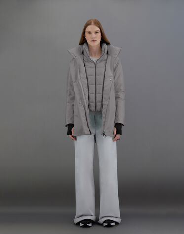 レディース ラミナー ゴアテックス 2レイヤー Aシェイプ コート グレー  