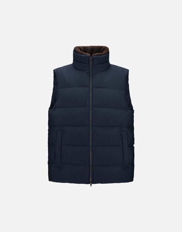 Herno ARENDELLE AND MONOGRAM GILET Navy Blue PI001267U12414Z9200