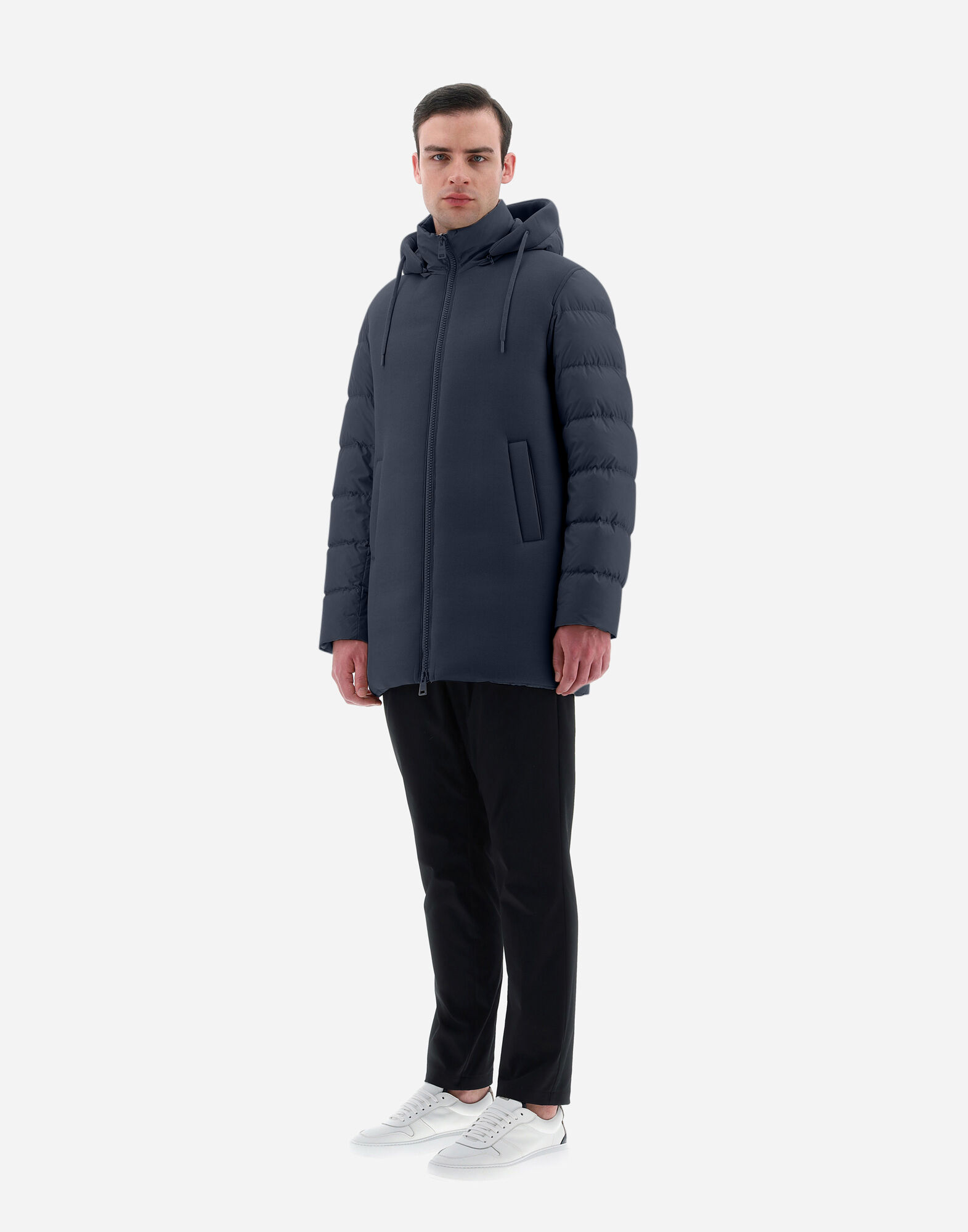 PARKA PIUMINO HERNO UOMO MAIN in Navy Blue for Men Herno