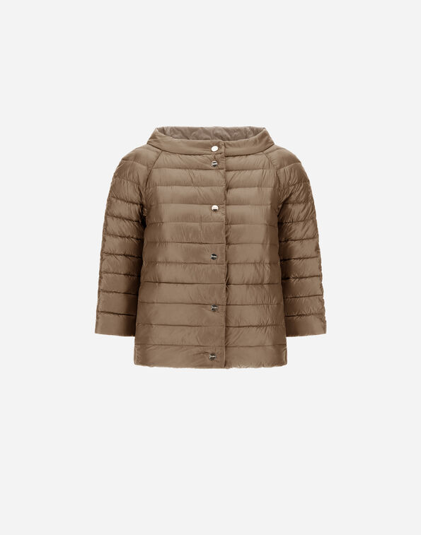 Herno REVERSIBLE CAPE NYLON&nbsp;ULTRALIGHT Dove Grey/Chantilly PI0769D12017Z2619