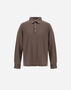 Herno RESORT POLO SHIRT IN SOFT WOOL JERSEY Dark Taupe JPL0009UR520682700