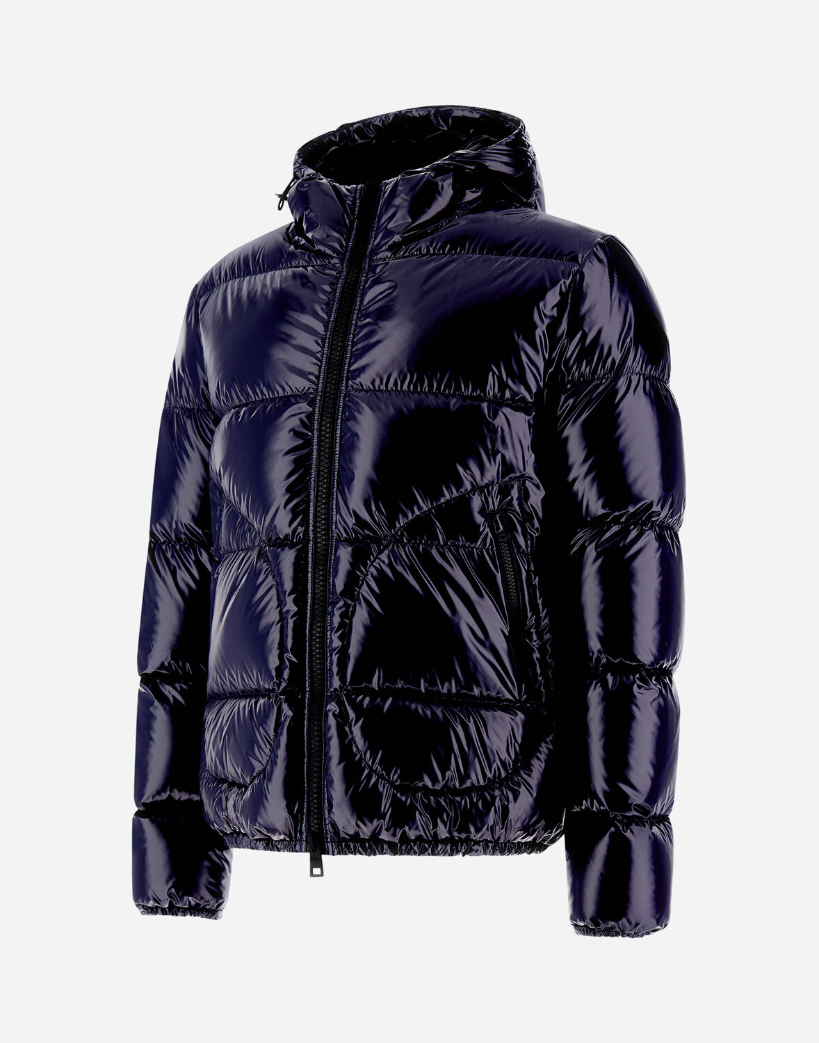 Herno Bomber Jacket In Gloss In New Blue