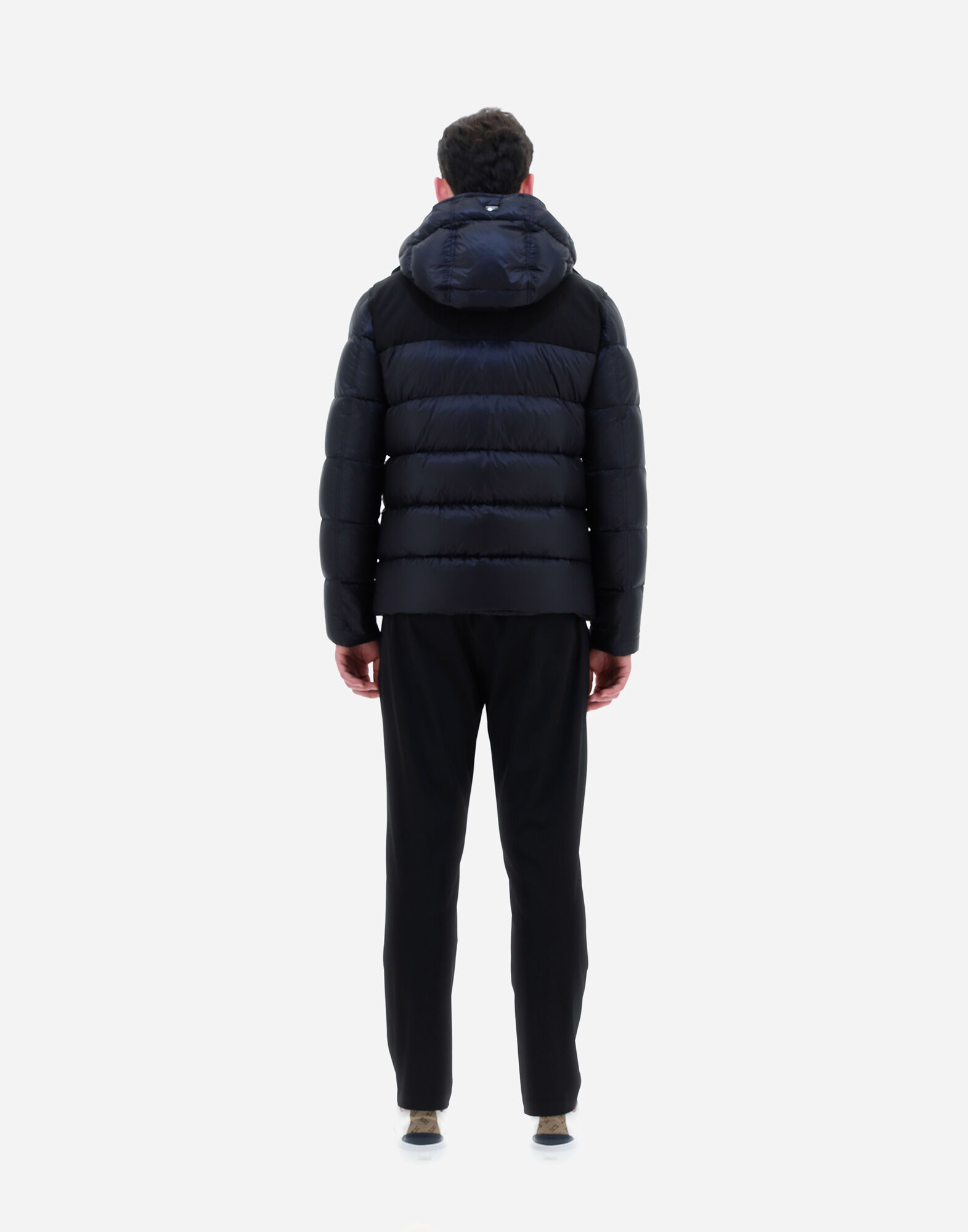 NYLON ULTRALIGHT AND EASY WOOL BOMBER JACKET in Black for Men Herno