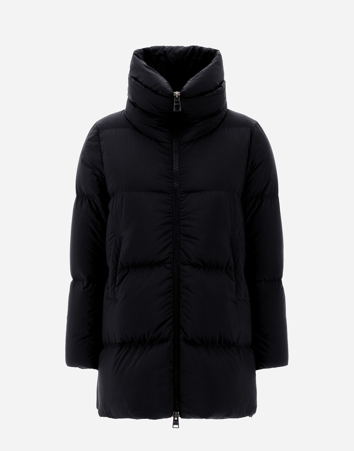 Herno A-shape Relaxed Down Jacket In Schwarz