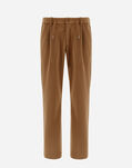 Herno TROUSERS IN LINEN VELVET Camel PT000053U126512157