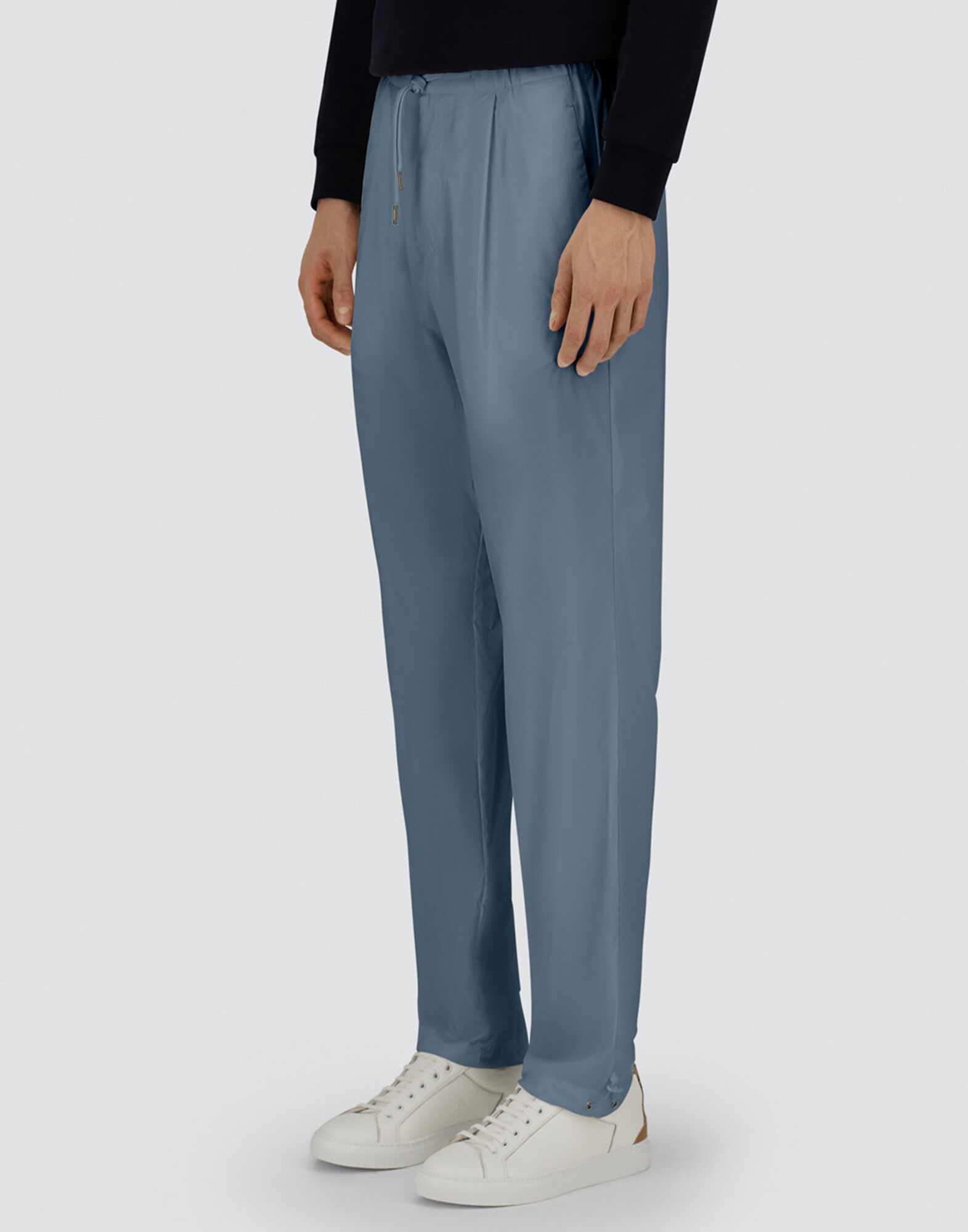 HERNO ライトナイロン ストレッチパンツ クロップド丈 ヘルノ HERNO PT000041U 12431S ロングパンツ LIGHT NYLON