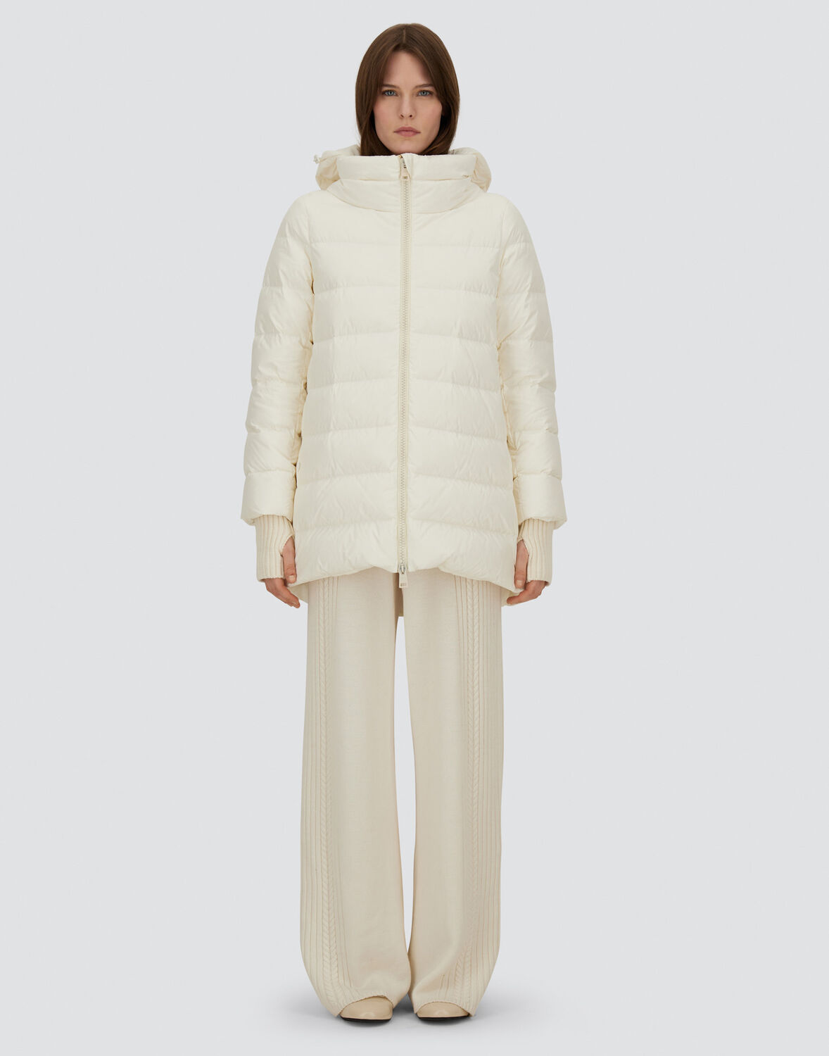 Herno A-shape Puffer Jacket In White