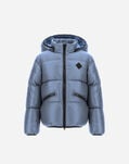 Herno JACKET WITH REMOVABLE HOOD IN NYLON ULTRALIGHT Light Blue/Grey PI000160B12020Z9097