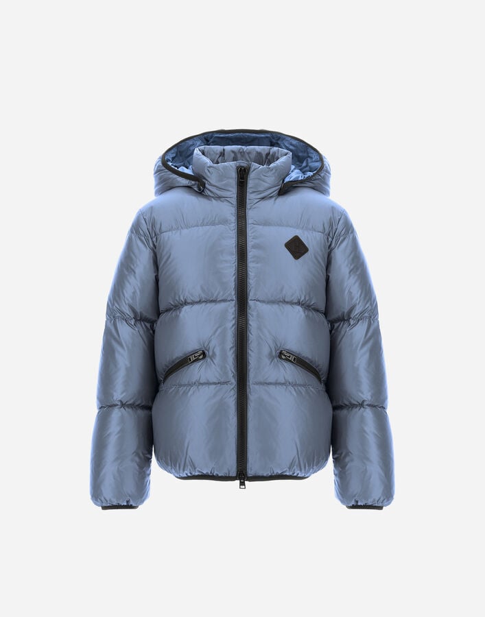 JACKET WITH REMOVABLE HOOD IN NYLON ULTRALIGHT Herno Herno JACKET WITH REMOVABLE HOOD IN NYLON ULTRALIGHT Light Blue/Grey PI000160B12020Z9097