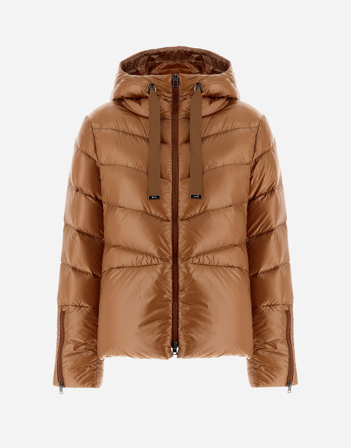 Herno Stylish Regular Fit Padded Jacket With Hood And High-quality Polyamide Fabric In Brown
