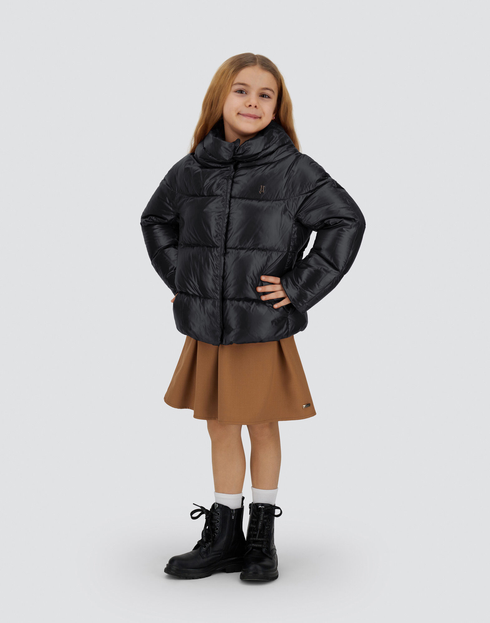 CAPE IN NYLON ULTRALIGHT in Black for Girls | Herno®